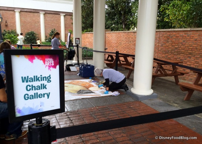 Walking Chalk Gallery at Epcot Festival of the Arts