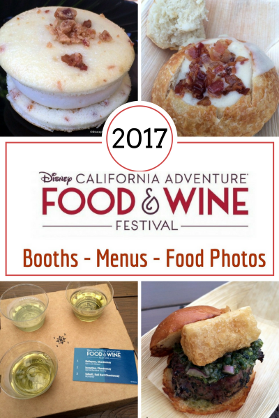 2017 Disney California Adventure Food and Wine Festival Booths, Menus, and Food Photos