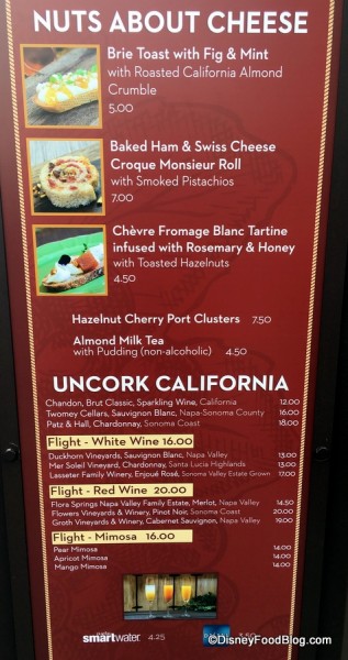 Nuts About Cheese Menu