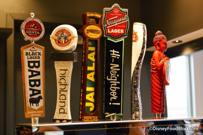 Beers on tap at Paddlefish