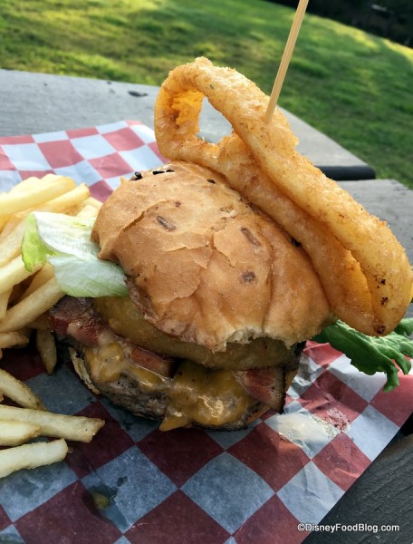 Fort Wilderness Smoked Pork Belly Tillamook Cheeseburger