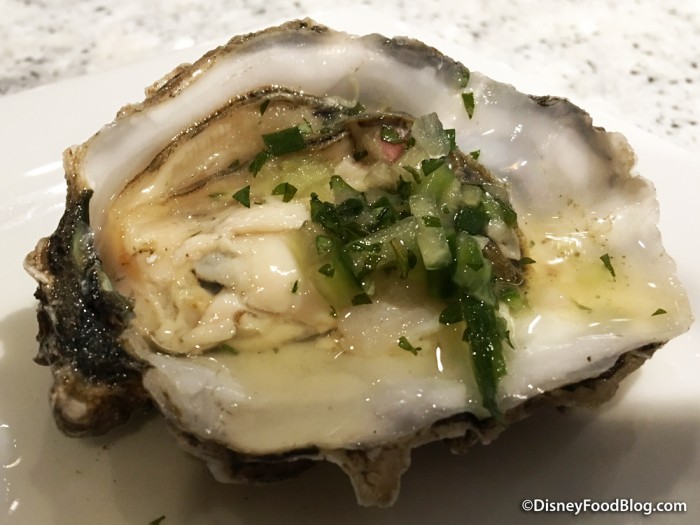 Oyster Topped with Champagne Mignonette