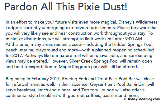 Screenshot from the Walt Disney World website