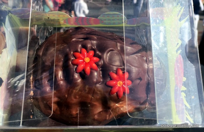 Close-up on Chocolate Fudge Easter Egg