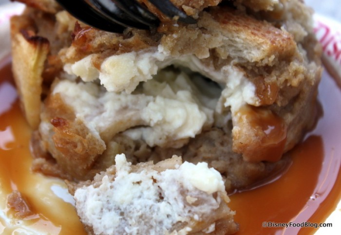 Seasonal Bread Pudding -- Apple and Cream Cheese Pudding -- Inside