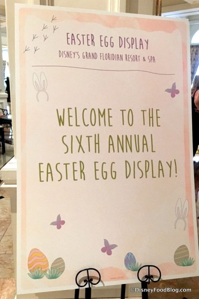 Grand Floridian Easter Egg Display