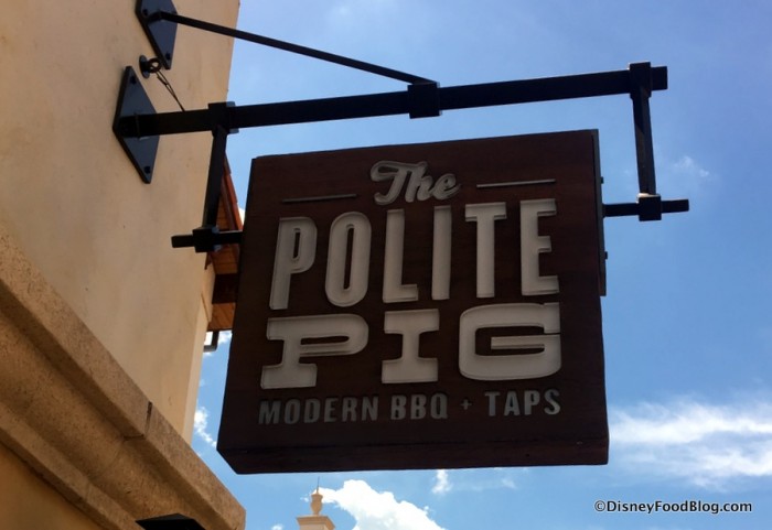 The Polite Pig sign March 2017 copy