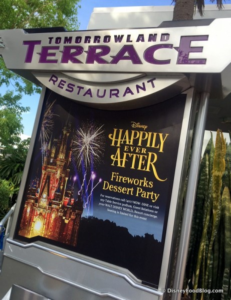 New Sign for Happily Ever After Fireworks Dessert Party