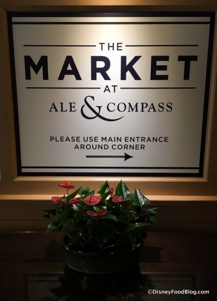 Sign for The Market at Ale & Compass