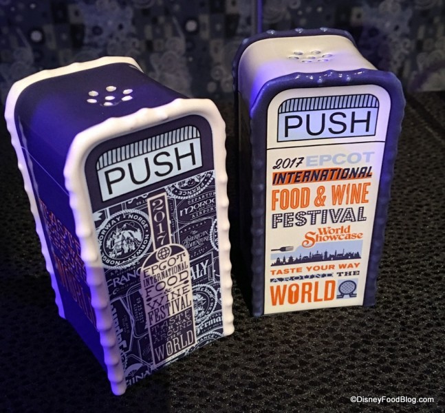Food and Wine Festival Trash Can Salt and Pepper Shakers