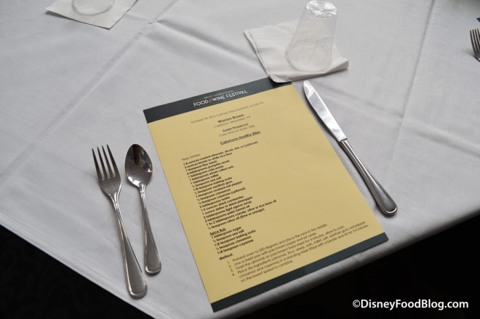 Place Setting with Recipe
