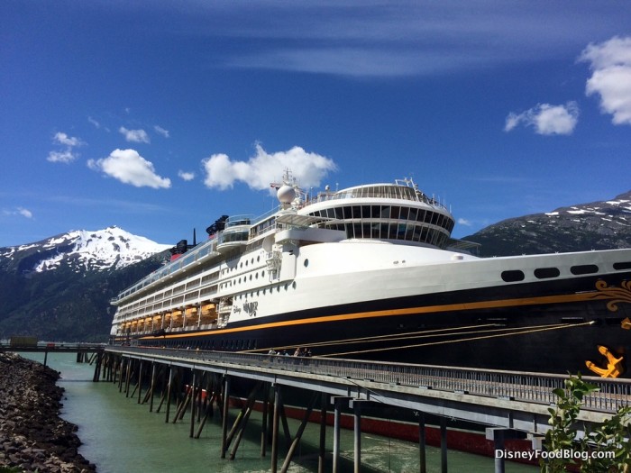 The Disney Wonder in Port at Skagway