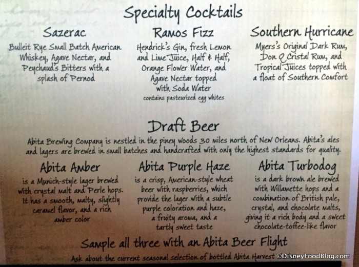 River Roost and Scat Cat's Club Specialty Drinks