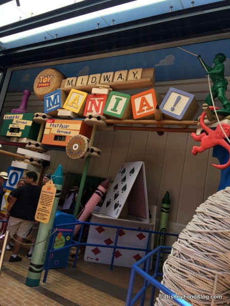 Toy Story Midway Mania current entrance