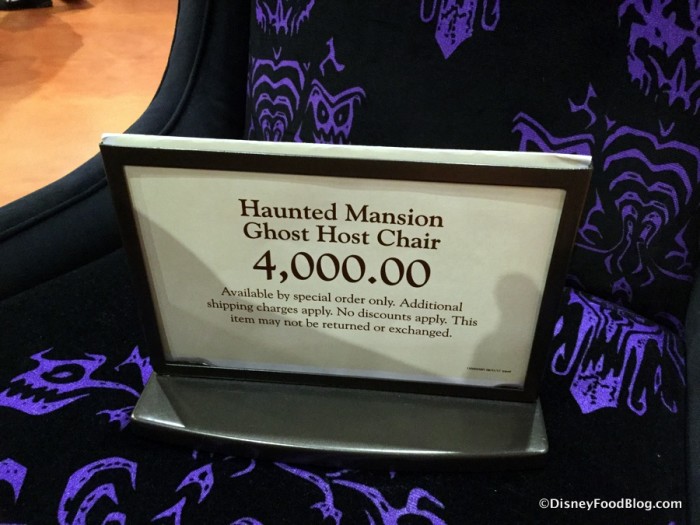 Haunted Mansion Ghost Host Chair Sign