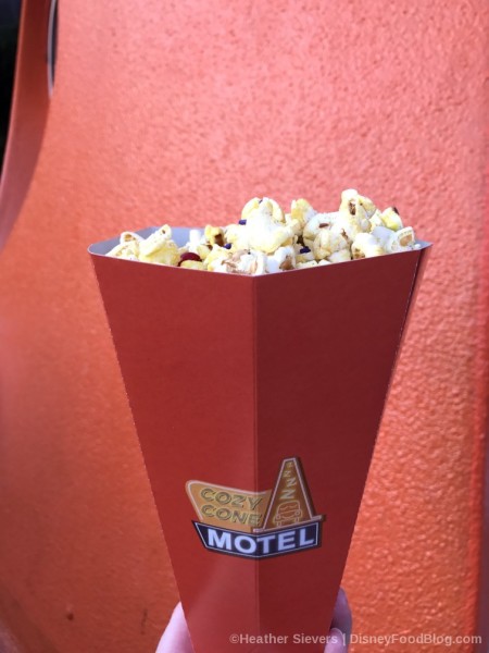 Cone of popcorn with candy!
