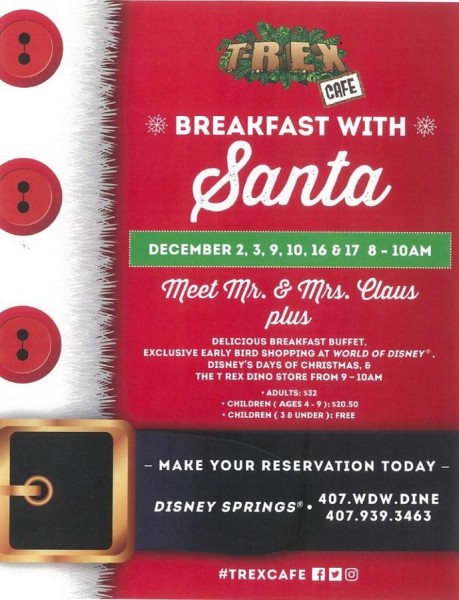 Breakfast with Santa @DisneySprings Twitter Account