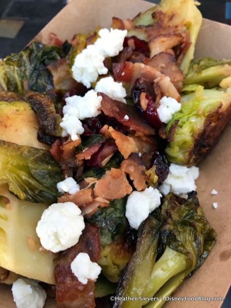 Brussels Sprouts with Goat Cheese, Cranberries, and Bacon