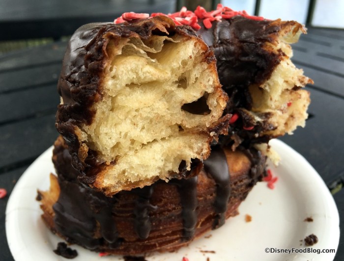 Chocolate Peppermint Glazed Croissant Donut