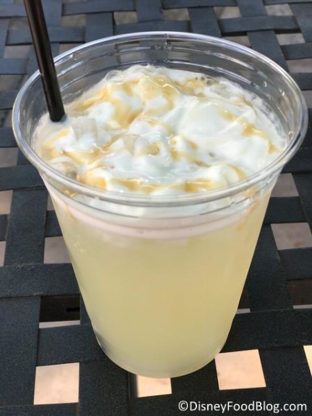 Apple Lemonade with Whipped Cream and Caramel