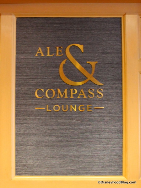 Ale & Compass Lounge sign
