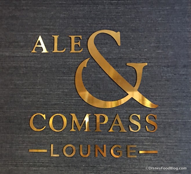 Ale & Compass Lounge sign