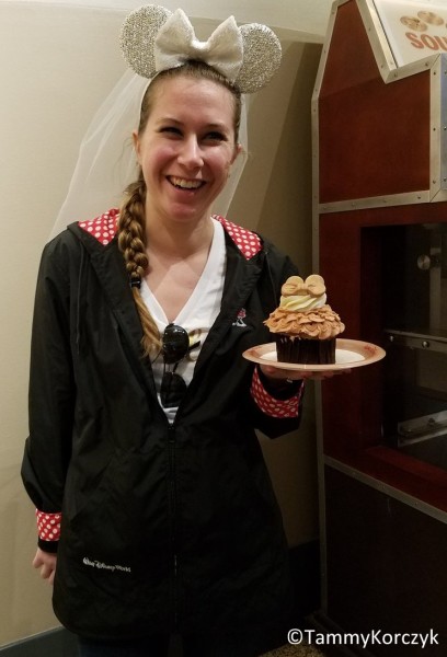 The bride-to-be and her cupcake! 