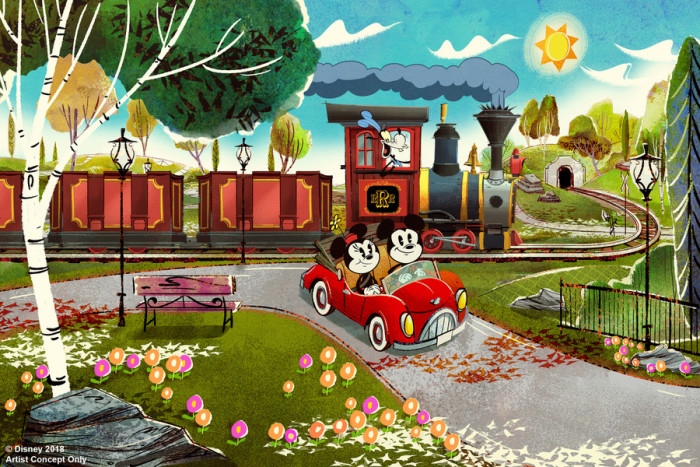 Mickey & Minnie's Runaway Railway Concept Art ©Disney