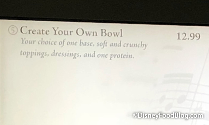 Create Your Own Bowl