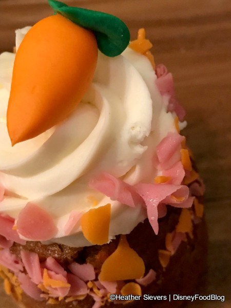 Close Up of Carrot Cake Cupcake