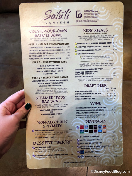 Updated Menu at Satu'li Canteen now with Combination Bowl!