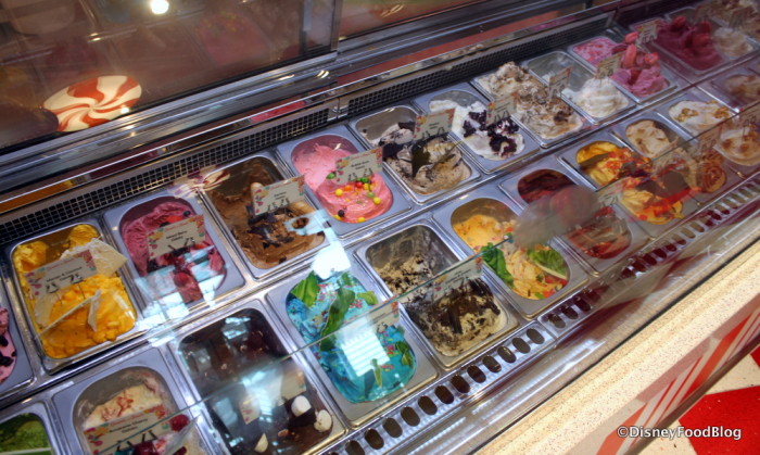 Ice Cream and Gelato on display