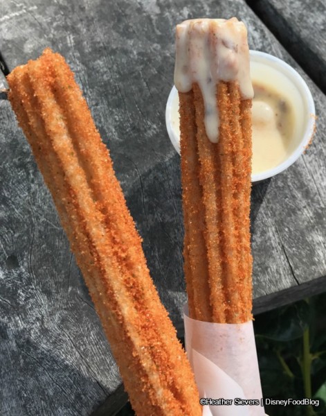 Carrot Cake Churros with Raisin-Carrot Cream Cheese Frosting