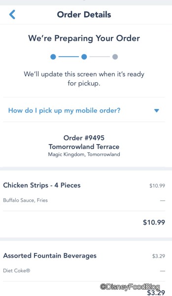 Tomorrowland Terrace Mobile Ordering