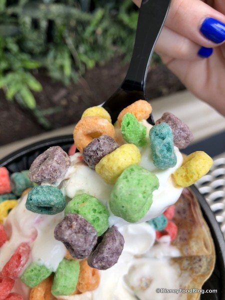 Fruit Cereal topping ice cream