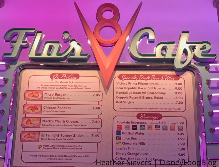 Flo's V8 Cafe New Menu