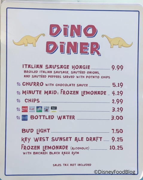 Dino Diner has added an Italian Sausage Hoagie