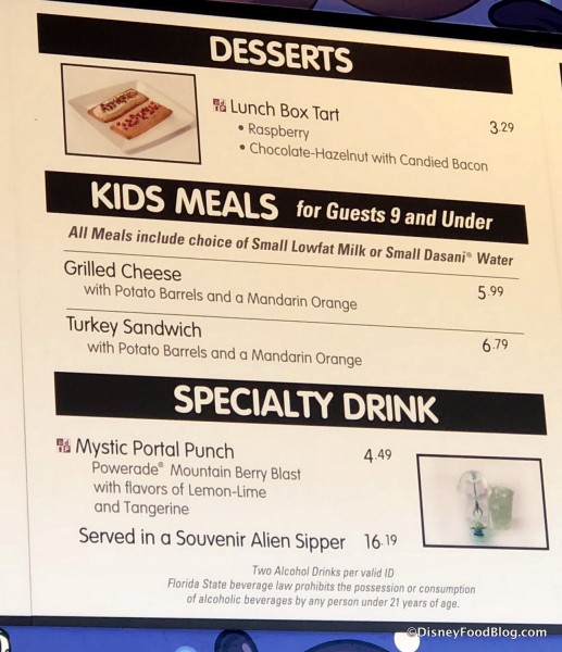 Desserts, Kids Meals, and Specialty Drink Menu