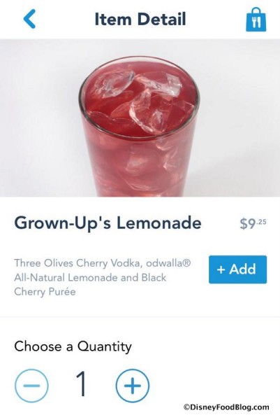 Grown-Ups Lemonade on Mobile Order