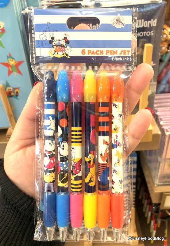 Disney Parks WDW Castle Most Magical Place on Earth 6 Pack Pen Set Black Ink NEW 