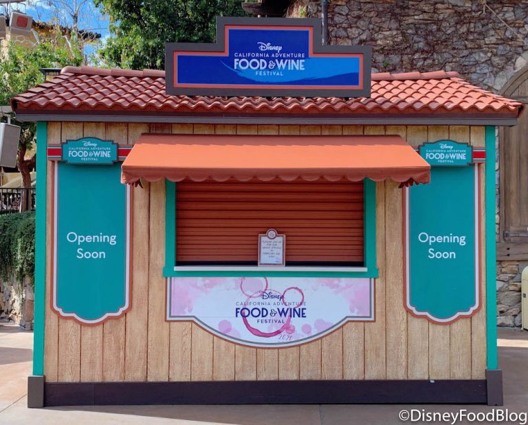 They're Here! The Food and Wine Booths Have Started to Pop Up in Disney