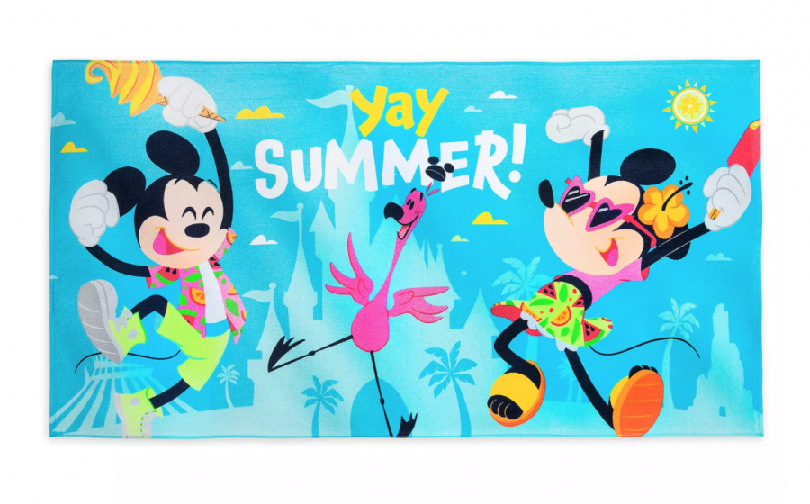 Childrens  Disney Keepin It Cool Printed Mickey Minnie Mouse Bath Beach Towel 