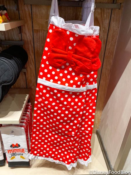 Minnie Mouse Signature Red White Polka Dot ADULT Full Apron Authentic Disney NEW 