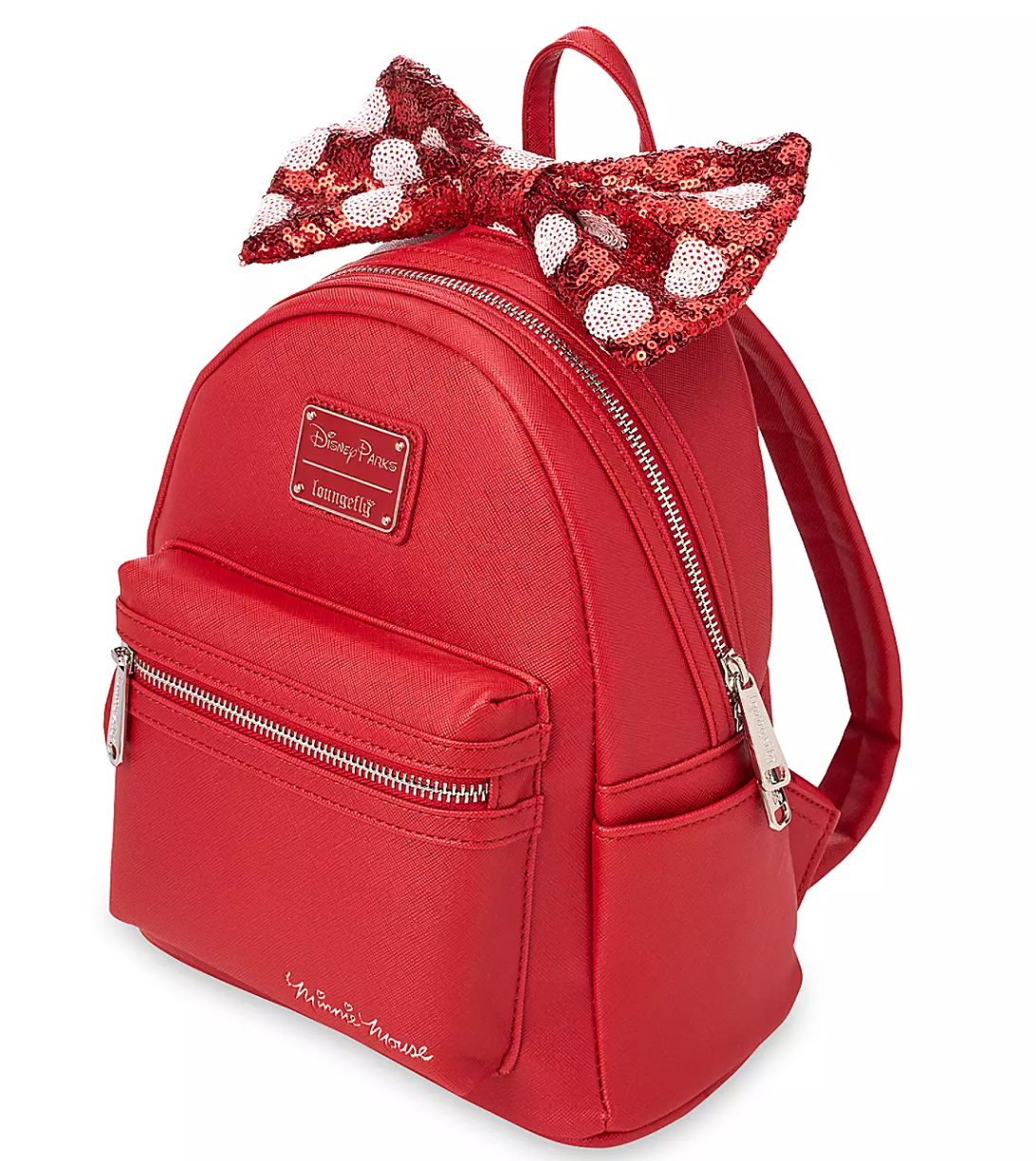 Disney Parks Loungefly Minnie Mouse Red Sequin Mini Backpack + 1 Note/Gift  Card : : Fashion