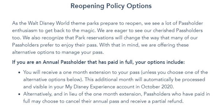 NEWS: Disney World Releases Updated Options for Annual Passholders Ahead of Reopening 