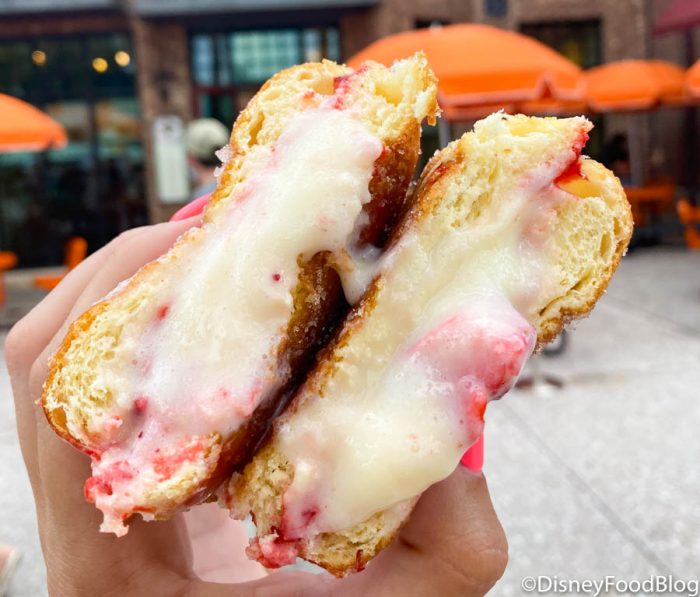 Review: There’s A New CAKE BATTER Gelato-Filled Doughnut in Disney World?! Sign Us Up! 