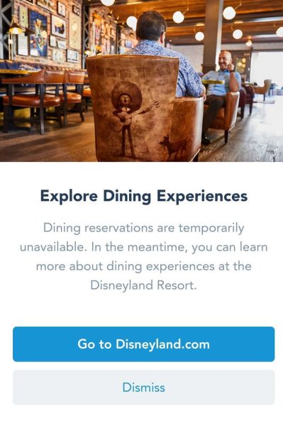 Restaurants Have Been Temporarily Removed from Disneyland’s Reservation Website 