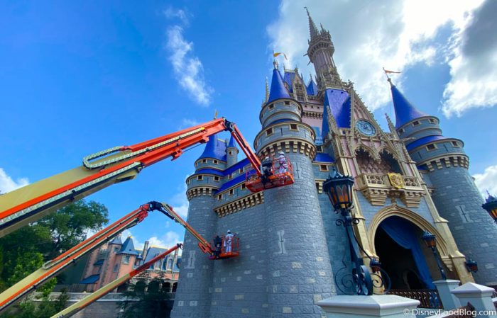 You’ve GOT to See the Bizarre Paint-By-Number on Cinderella Castle in Disney World Right Now 