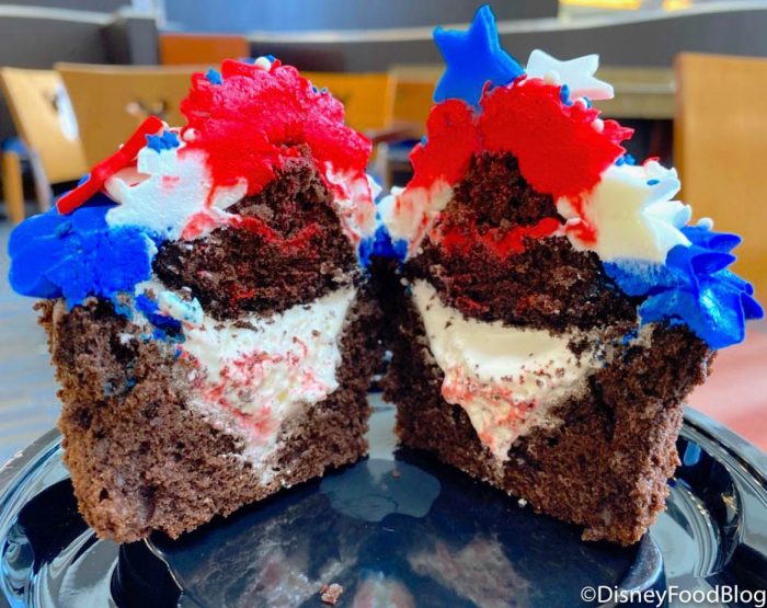 REVIEW! A Cupcake With ALL the Red, White, and Blue Frosting (and a Favorite Got a Patriotic Makeover!) at Disney’s Contemporary Resort! 