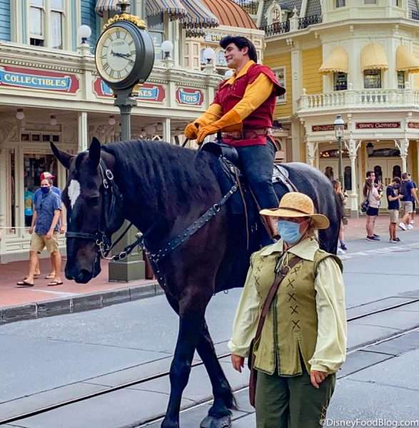 Umm…We’re FREAKING Out Over the Characters That Just Rode By Us On a HORSE in Disney World! 